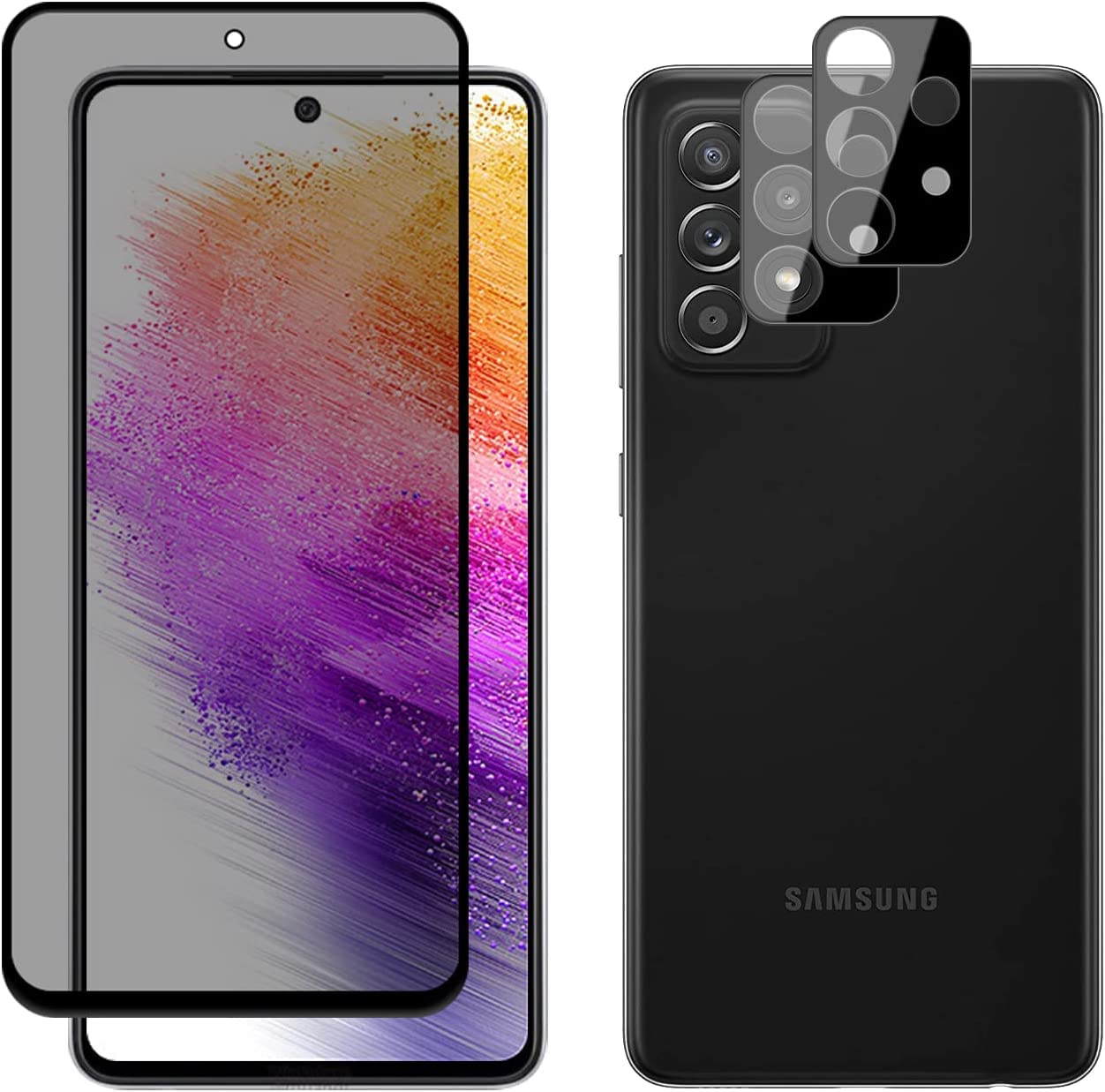 PROTE [1 +1 Pack Privacy Screen Protector for Samsung Galaxy A73 5G Black Camera Tempered Glass, [9H Hardness] [Anti Scratch] Anti-Spy Protector Film Compatible with Samsung Galaxy A73 5G (B0B97SND2P) Amazon Price History, Amazon Price Tracker
