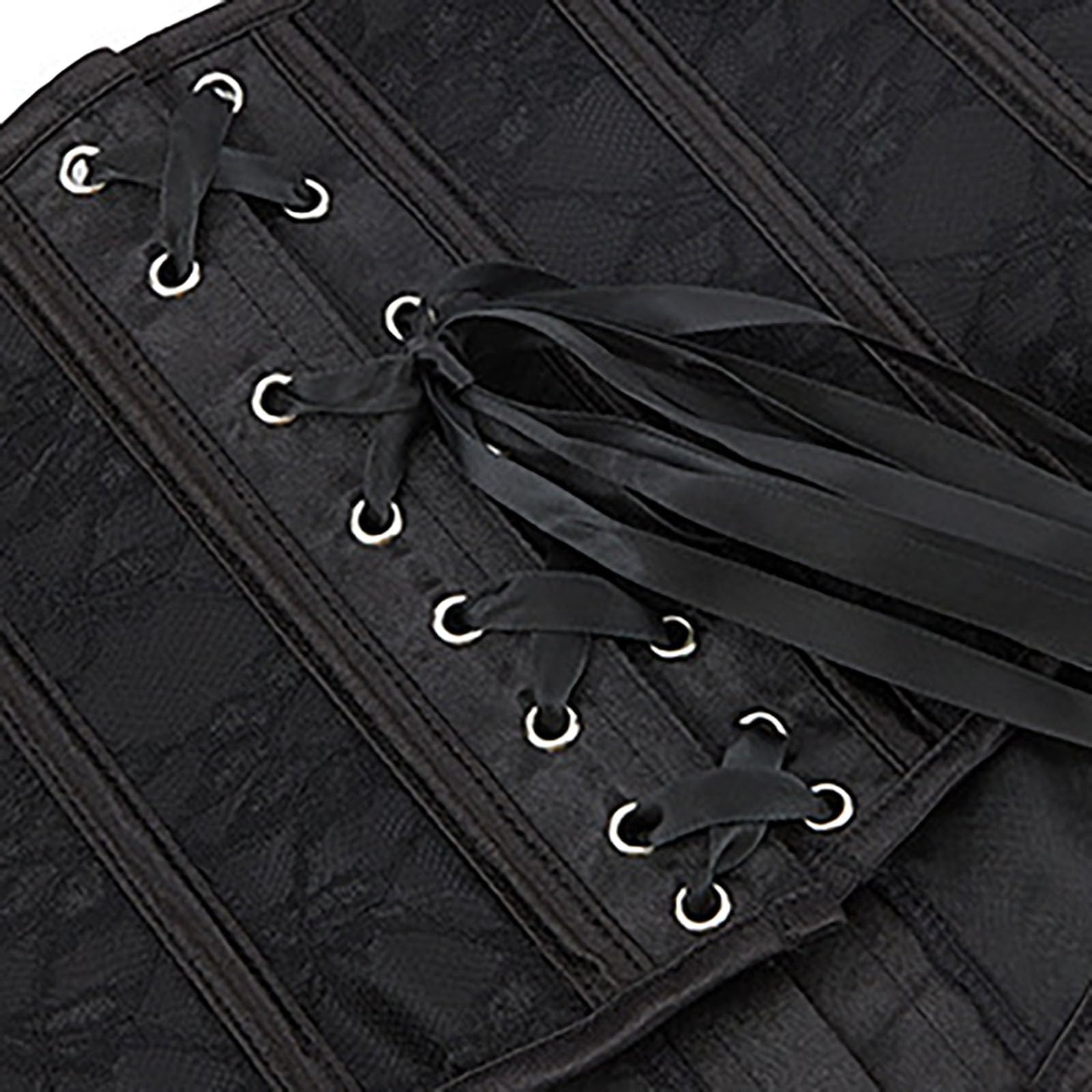 Genérico Elegante corsé de cintura para mujer ideal para festivales y uso diario con diseño de encaje y broches triples