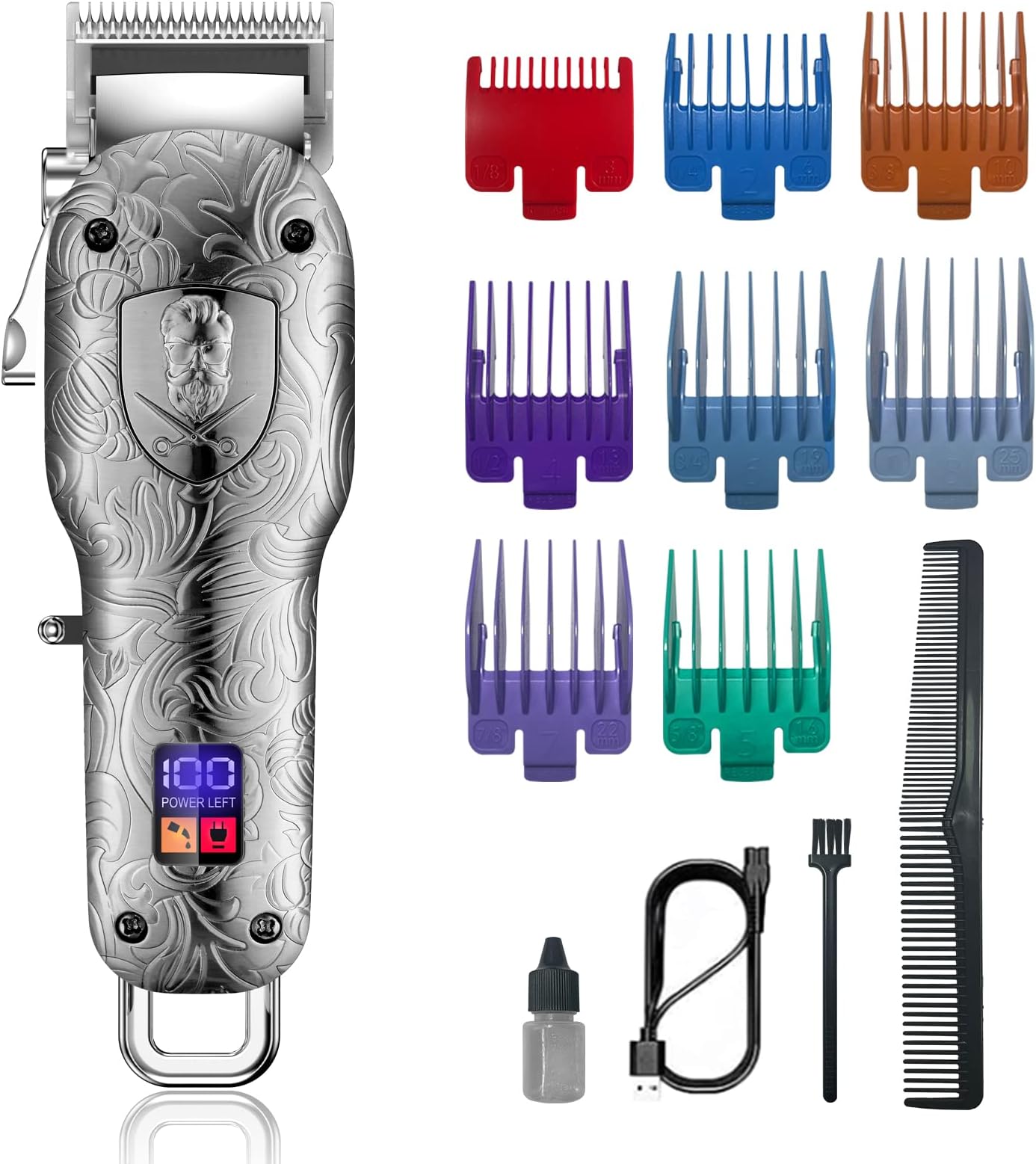 Hair Clippers Set Silver