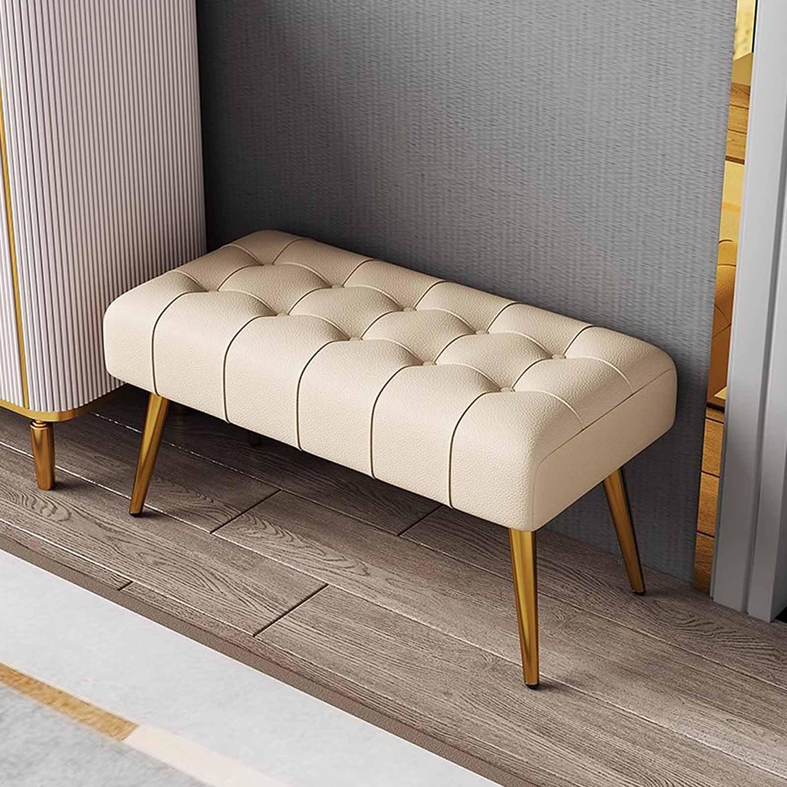 Banc à chaussures rembourré pour optimiser l'espace d'entrée