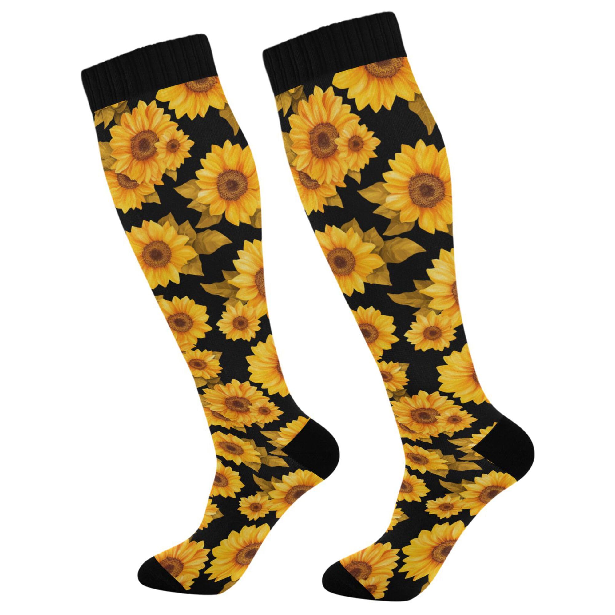 Compression Socks for Men and Women Knee High Socks Support for Athletic Sport Running Hiking Cycling Fitnes
