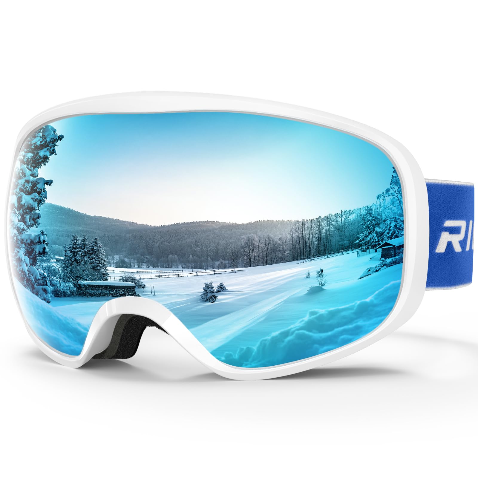 RIOROO Ski Goggles, Skiing Goggles For Snowboard Jet Snow 100% UV Protection, Anti-glare Ski Goggles Dual Lens For Women Men Youth OTG Over Helmet Compatible, Skiing Snowboarding Cycling Motorcycle — image 1