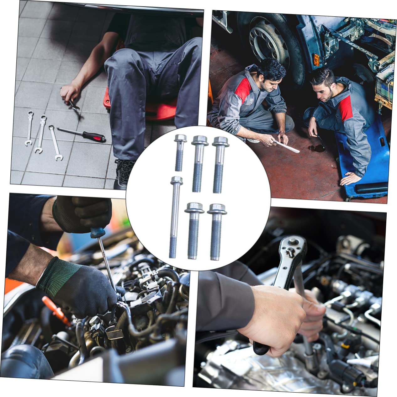 ULTECHNOVO 12pcs Engine Stand Bolt Kit for Series Transmission Bolt Easy Replacement for Engines