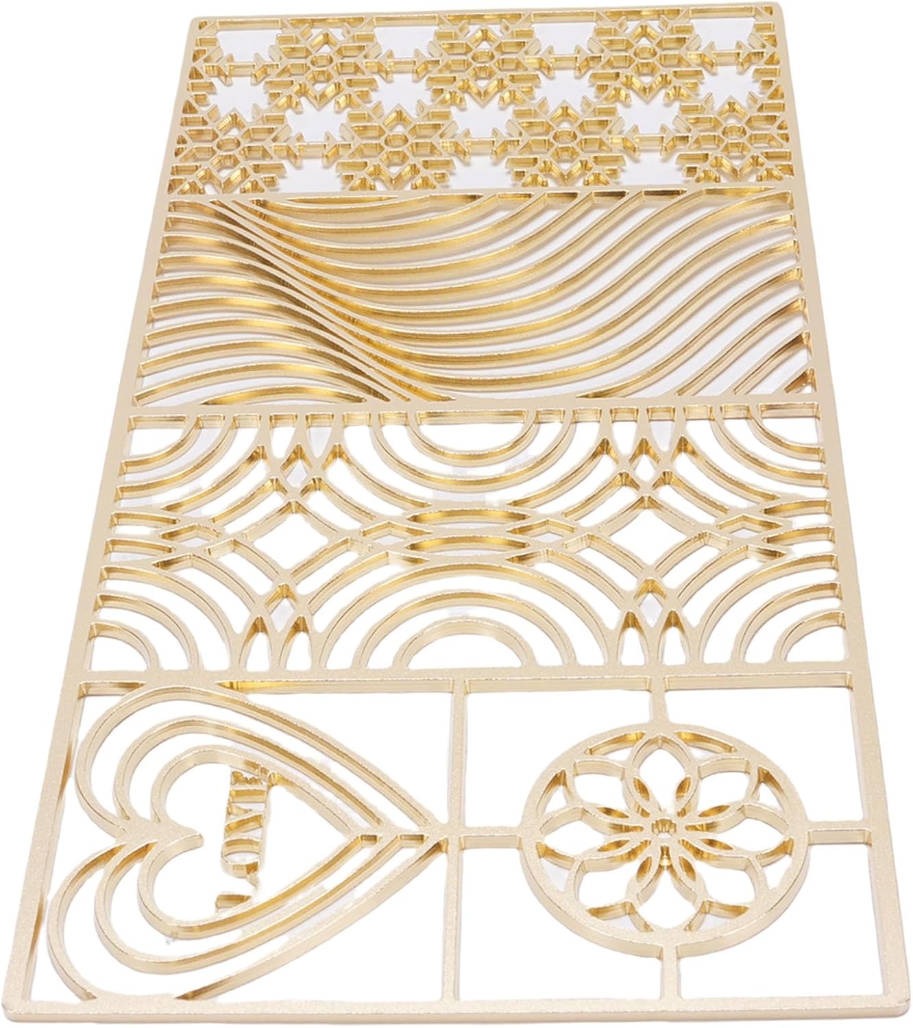 Fafeicy Ice Press Stamp Copper Ice Cube Tray for Unique Cocktail Patterns in 5 Seconds for Bartenders and Home Parties (D01 200x100mm / 7.87x3.94in)