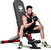 Pooboo Adjustable Weight Bench: 1500lbs Heavy Duty Home Gym Bench, Flat/Incline/Decline for Full Body Strength Training