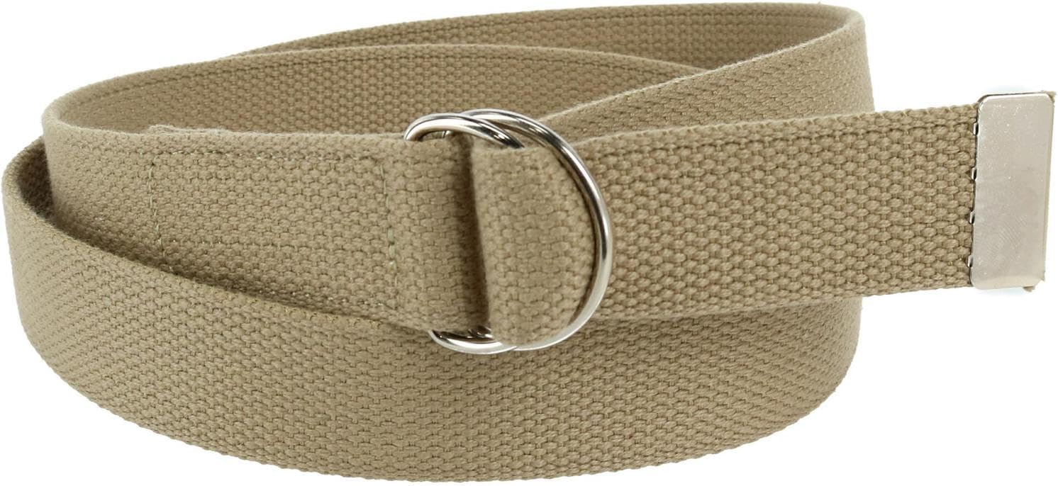 CTM Cotton Web 1.25 Inch Belt with D Ring Buckle - Image 3