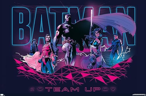 Trends International DC Comics Batman - Póster de pared de Team Up, 14.72 x 22.37 pulgadas, versión premium sin marco