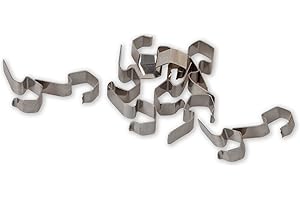 Weck Jars Essential Preserving Equipment: 12 Stainless Steel Clips / Clamps, Perfect for 6 Jars