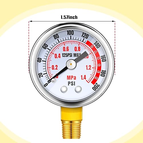 Miniatura 3 de Therwen Juego de 4 piezas de repuesto de piezas de compresor de aire y medidor de aire, válvula de seguridad de presión de alivio NPT de 14 de
