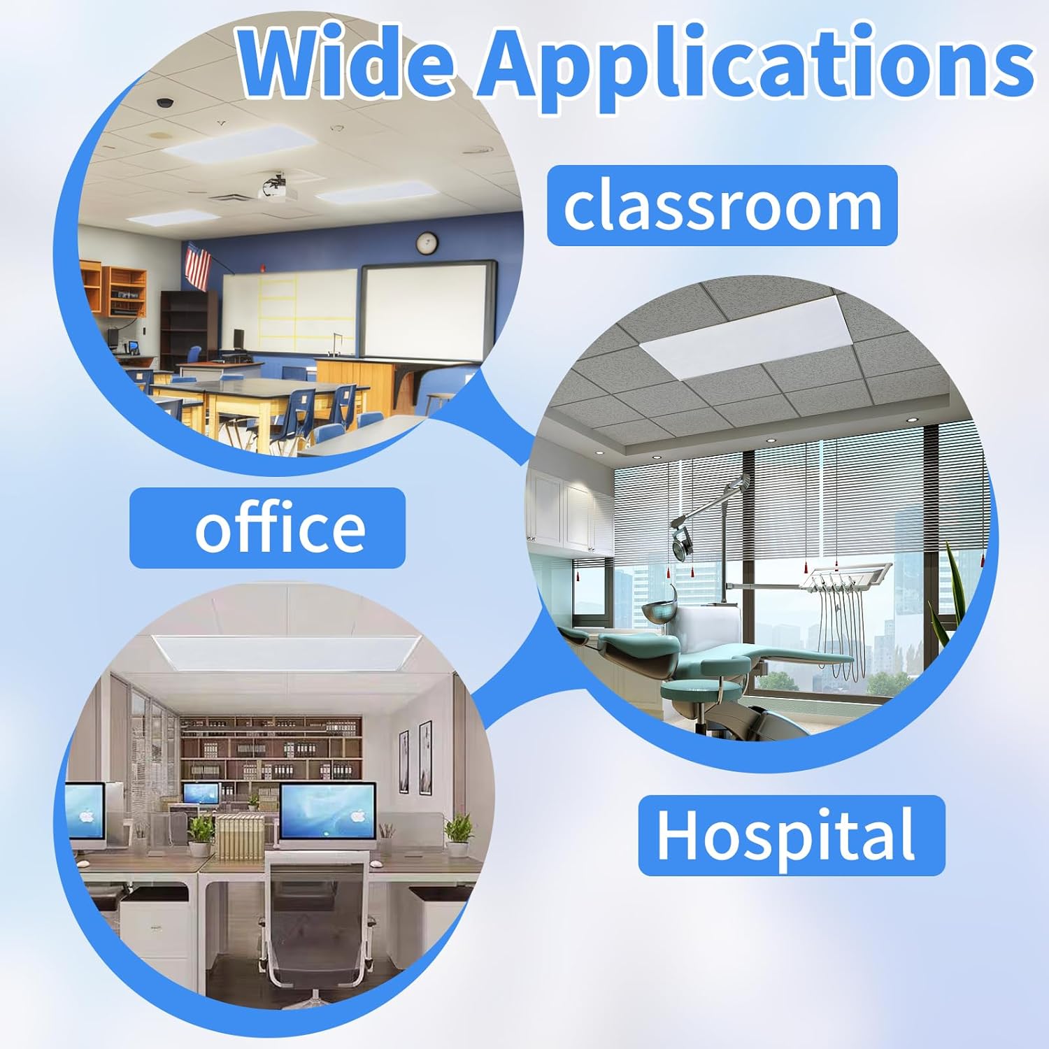 Torixqi12 Pcs Fluorescent Light Covers for Ceiling Lights Classroom, Magnetic Light Filters, Fluorescent Light Diffuser Covers for Office, Hospitals, Home 4 x 2 Feet (light grey)