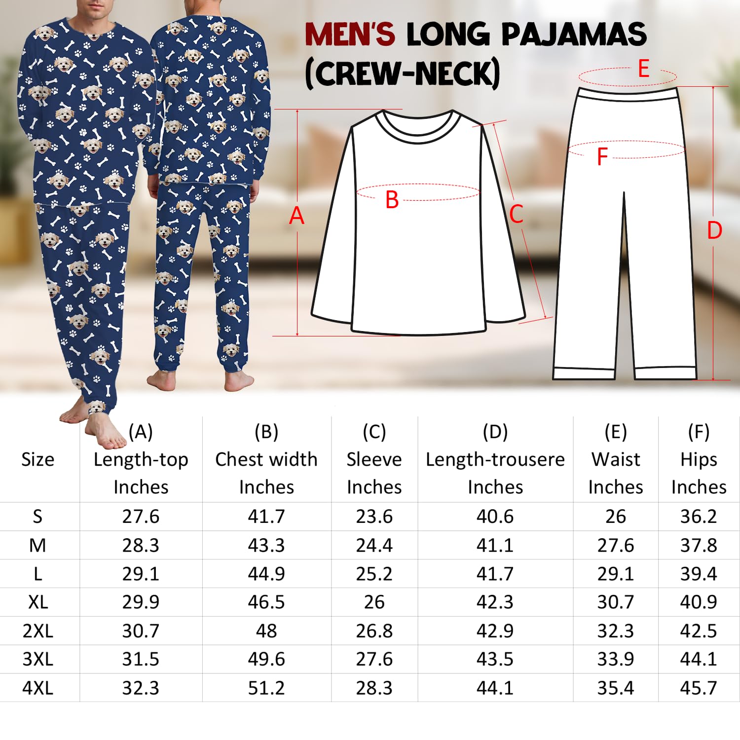 Pyjamas Personnalisés avec Imprimés de Visages, Pyjamas Personnalisés avec Photo, Ensemble Personnalisé avec Imprimés de Chiens et Chats, Tenue de Famille Amusante assortie, Anniversaire Unique pour