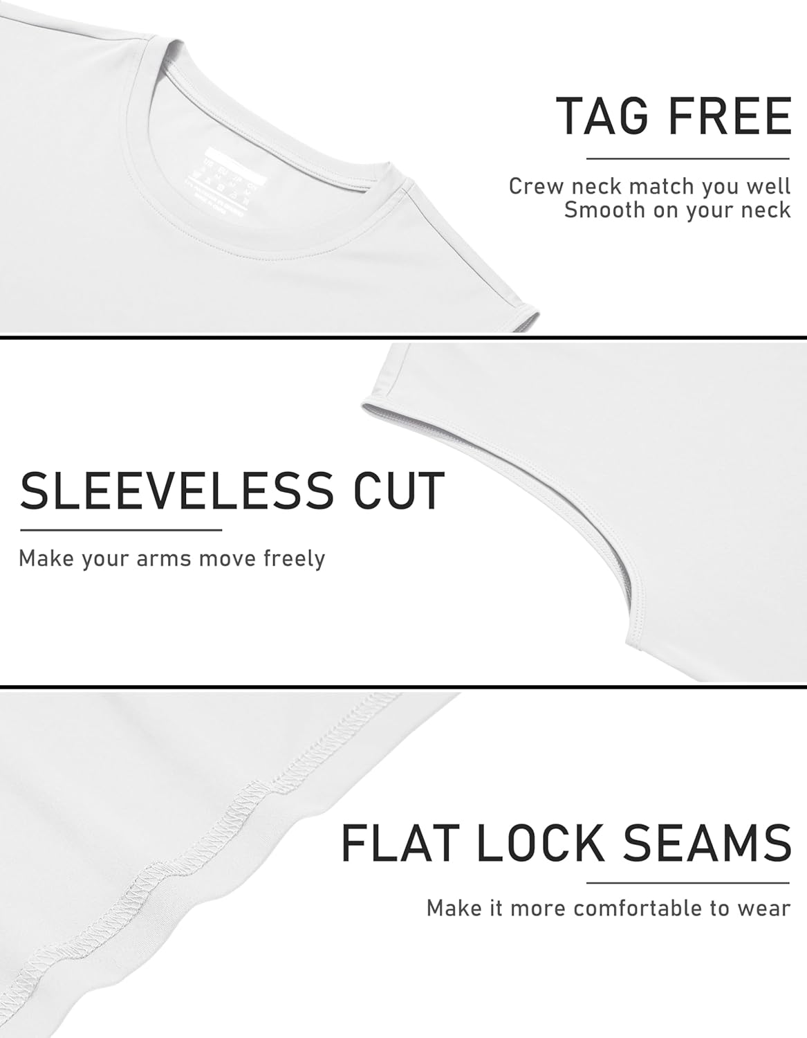 TACVASEN Men's Sleeveless Shirts Quick Dry Tank Tops for Men Sun Protection UPF 50+ Athletic Gym Workout Muscle Shirts - Image 6