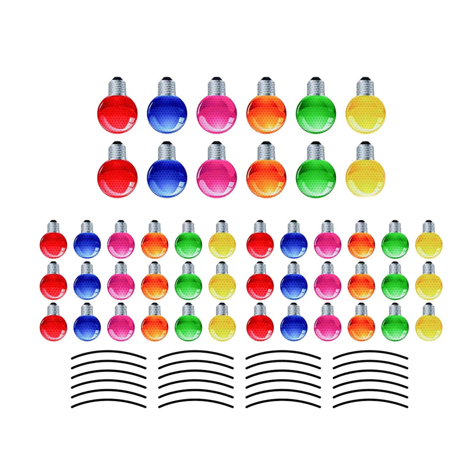 Tsophreniq Christmas Car Magnets Decal Decorations Light Bulb Line Create a Festival Atmosphere on Car, Refrigerator Sticker Festival Decorations