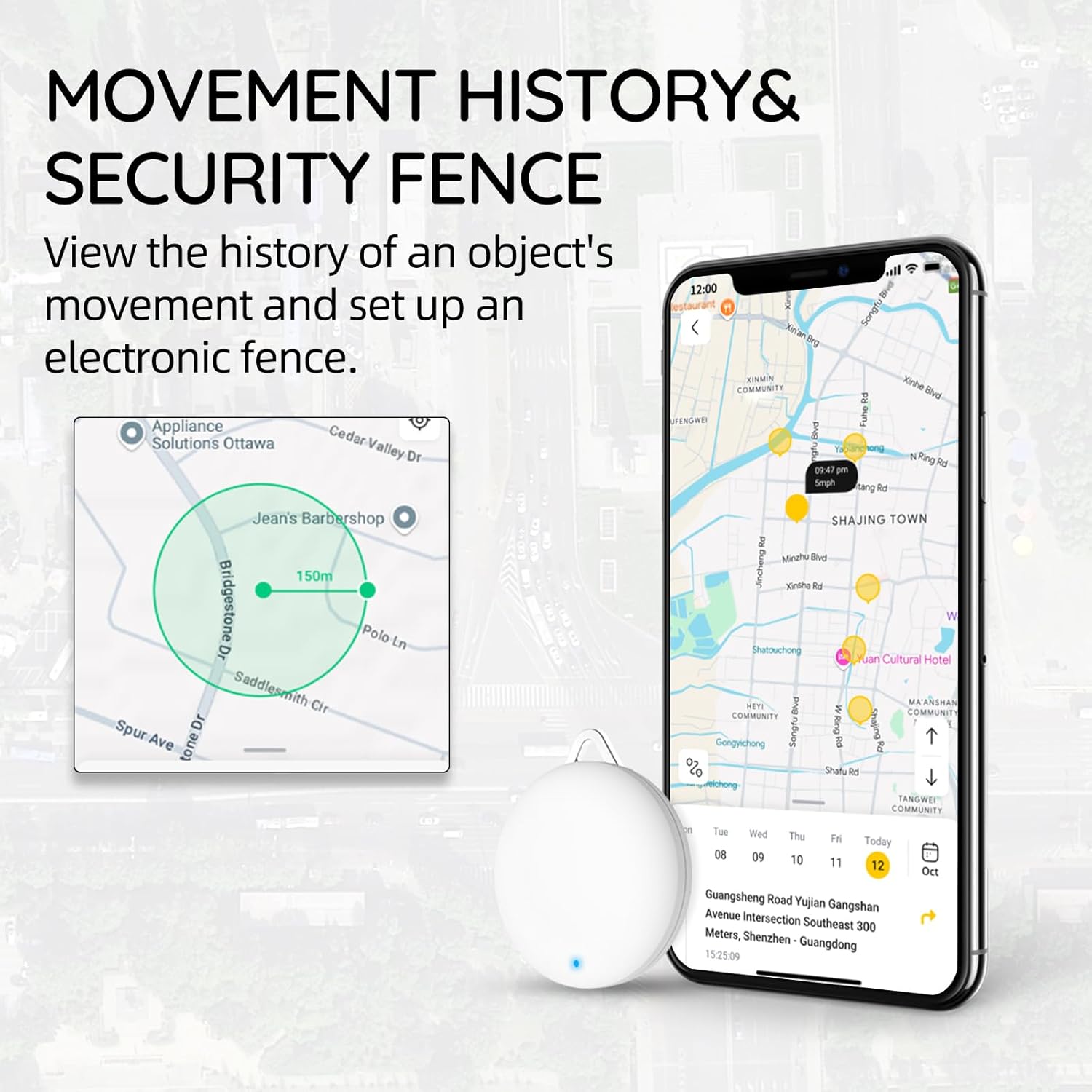 No Subscription LNCOON Mini GPS Tracker for Vehicles, Car Tracker No Monthly Fee Tracker Device Hidden with APP, for iOS Android Track Playback | 5-Minute Positioning Frequency, for Cars Kids Dogs