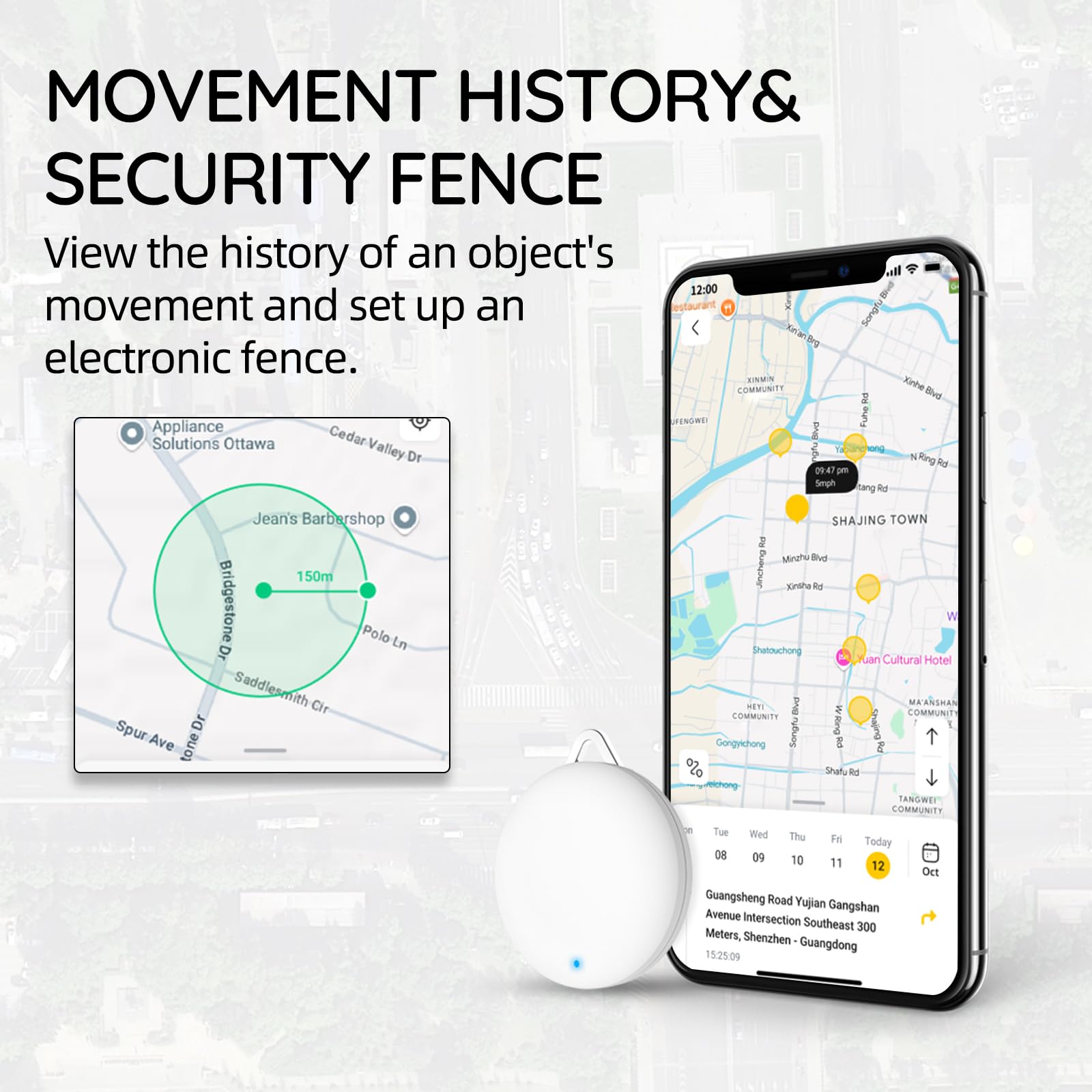 LNCOON Rastreador GPS Mini para Vehículos sin Suscripción Localizador de Coches sin Cuota Mensual Dispositivo Oculto con Aplicación Reproducción de Seguimiento Frecuencia de Posicionamiento Cada 5Mins