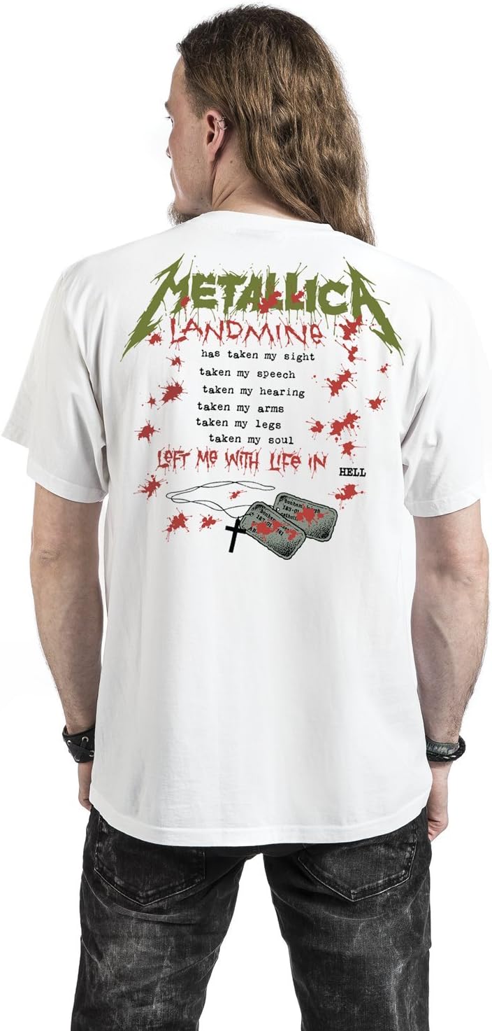 Metallica Men's One Landmine T-Shirt White - Image 3