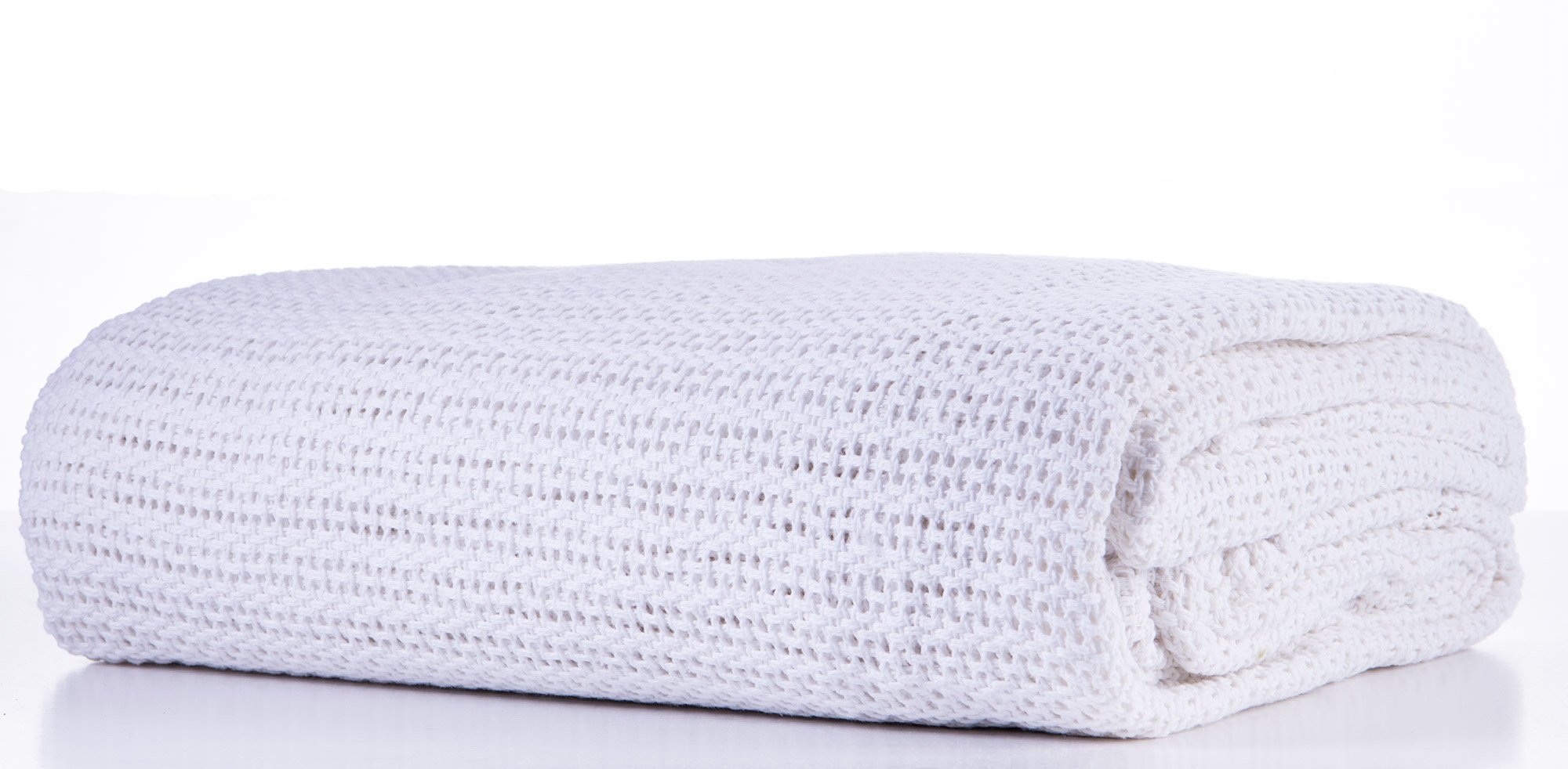 Snugglemore 100% Cotton Cellular Blanket with plain hemmed finish (White, King 260cm x 230cm)