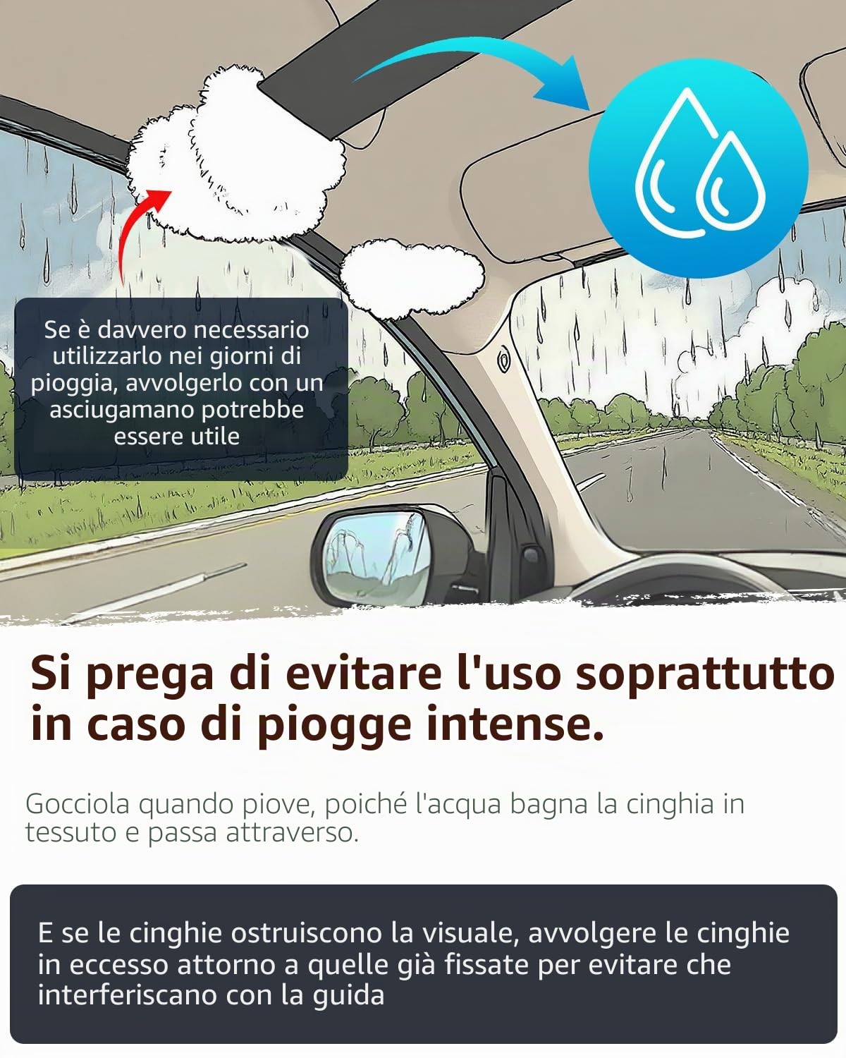 Abahub Soft Roof Rack Pads per tavola da surf, SUP, kayak, canoa, con 4 cinghie di ancoraggio, 2 corde di ancoraggio, 2 passanti per il cappuccio e custodia (da utilizzare senza traversa)