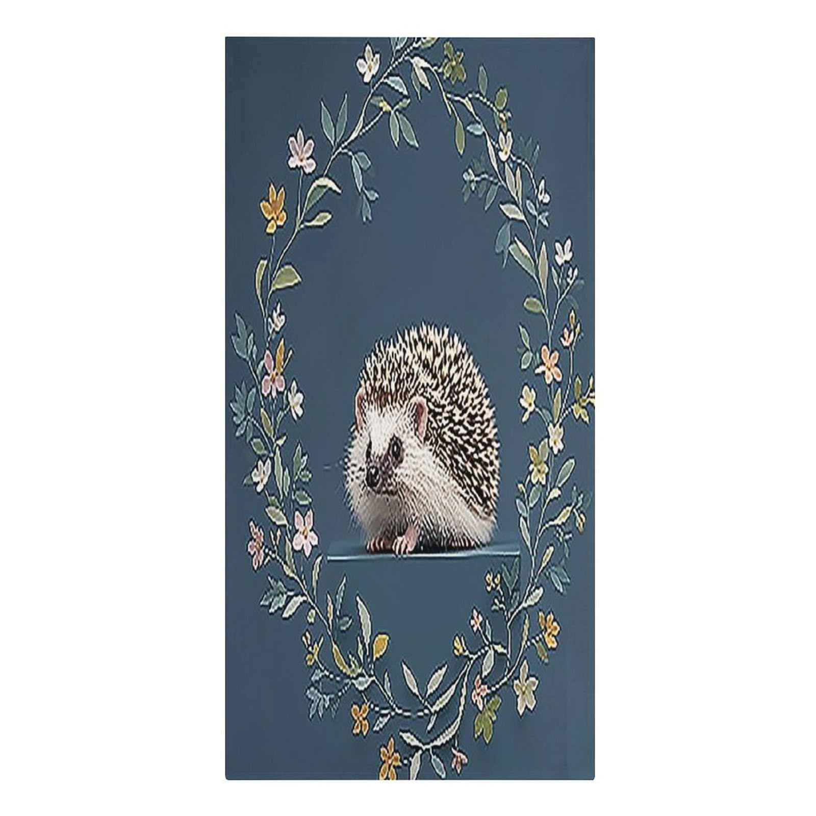 FekiLoot Cute Little Hedgehog Towels Lightweight Thin Beach Towel Classic Soft Large Pool Towel Highly Absorbent Sand Free Bath Towels Travel Blanket for Vacation Essentials Adult Gift 30" X 61"