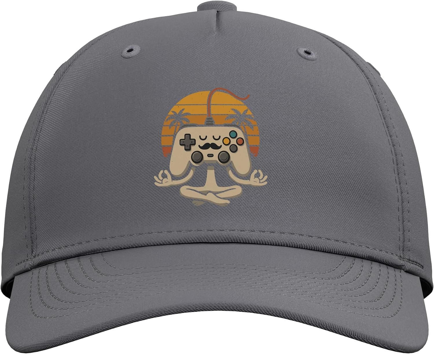 Funny Gamer Humor Zen Controller Meme Yoga Meditation Lovers Adjustable Baseball Hat image 2