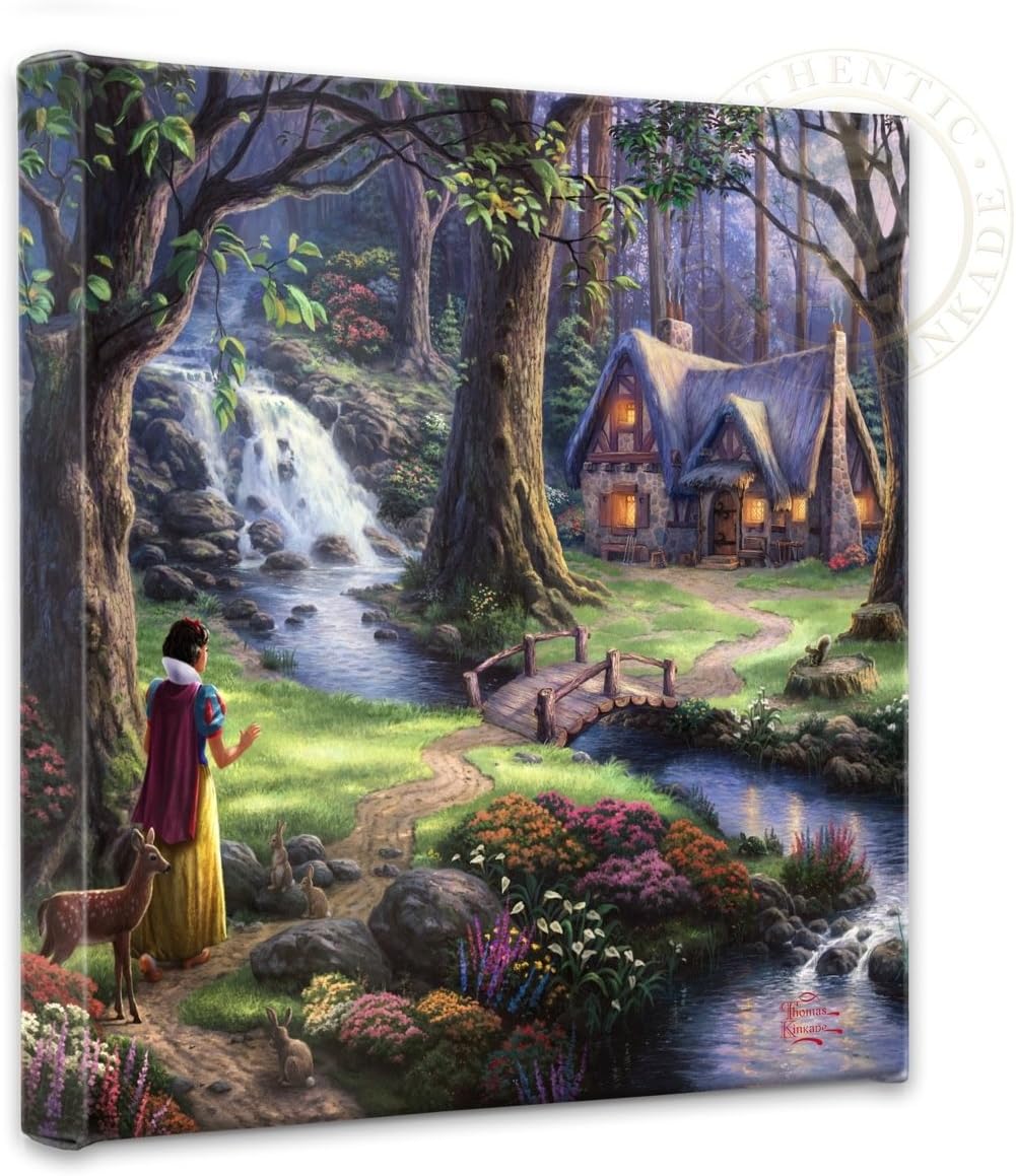 14 x 14 Gallery Wrapped Canvas Snow White Discovers The Cottage