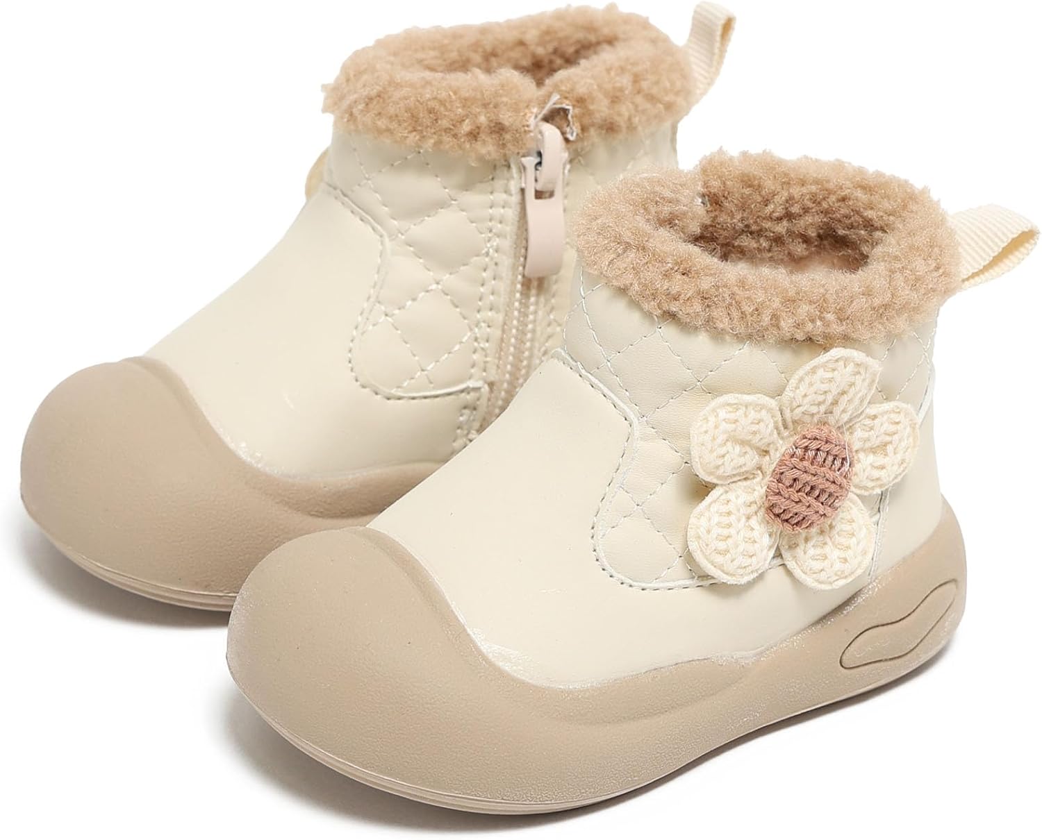 Baby Girl Boots Soft Warm Winter Walking Shoes with Anti Slip Sole Lightweight Cute Infant Toddler Snow Boots - Image 6