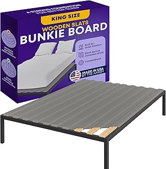 Greaton, Wooden King Bed Slats for Support Under Mattress with Cover – Replacement Wood Slats for King Size Bed Frame – Under Mattress Support Without Extra Height – 2.38-Inch Standard Width