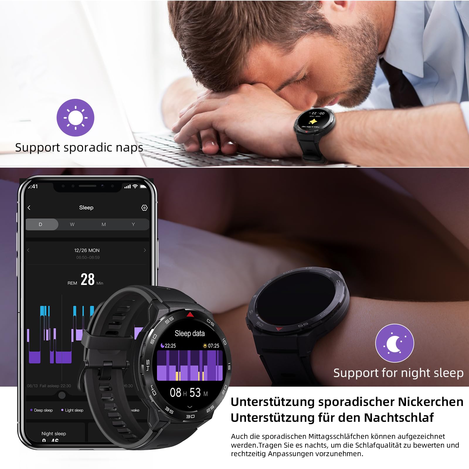 Mibro GS Pro Reloj Inteligente Hombre para Correr con Llamada Bluetooth, 1.43" AMOLED Smartwatch con GPS, 5ATM Impermeable, Altímetro, Barómetro, Brújula, 105 Modos Deportivos para Android iOS