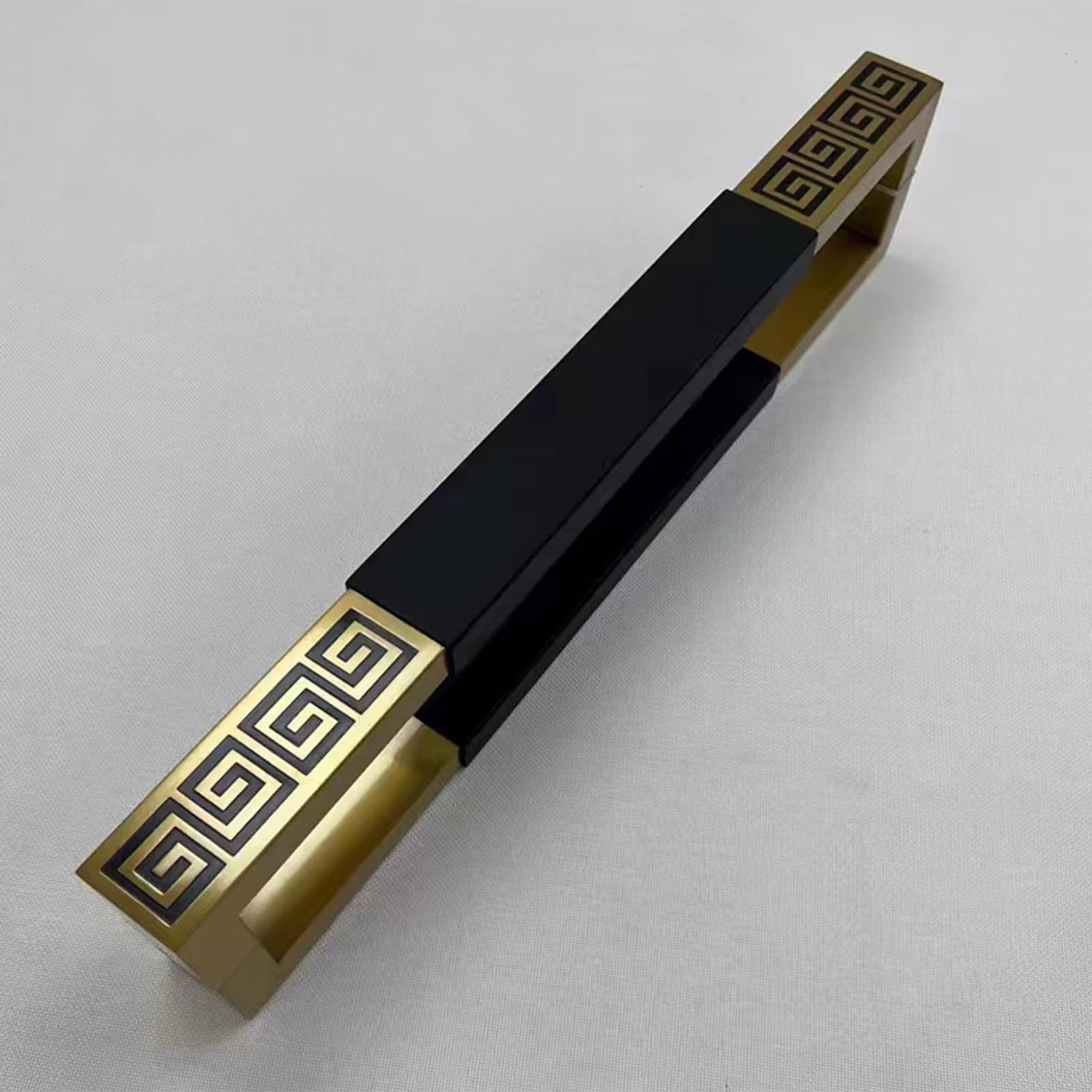 MXXQRHF Chinese Vintage Double Sided Barn Door Handle, 80cm Commercial Door Pull for Home, Hotel, Meeting Room, KTV, Shop - Elegant Black Design