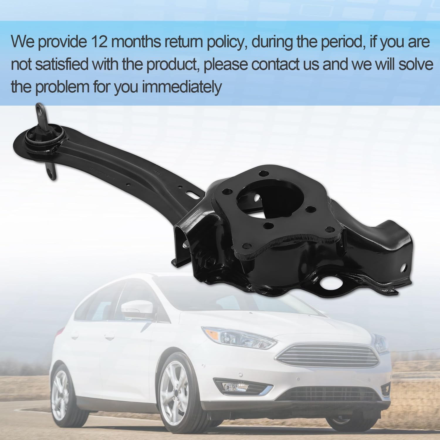BV6Z-5A968-B Right Passenger Rear Suspension Arm Knuckle Compatible with Ford Focus 2012-2018 Replace# BV6Z 5A968 B