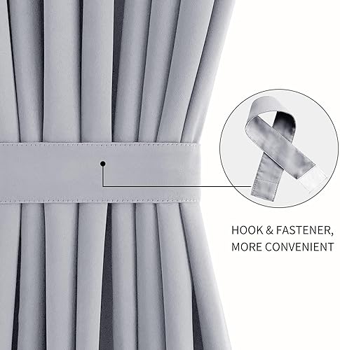 Miniatura 33 de DWCN Cortinas para puerta francesa: cortina térmica con bolsillo para barra para puertas con ventana de cristal, puertas de cocina y patio