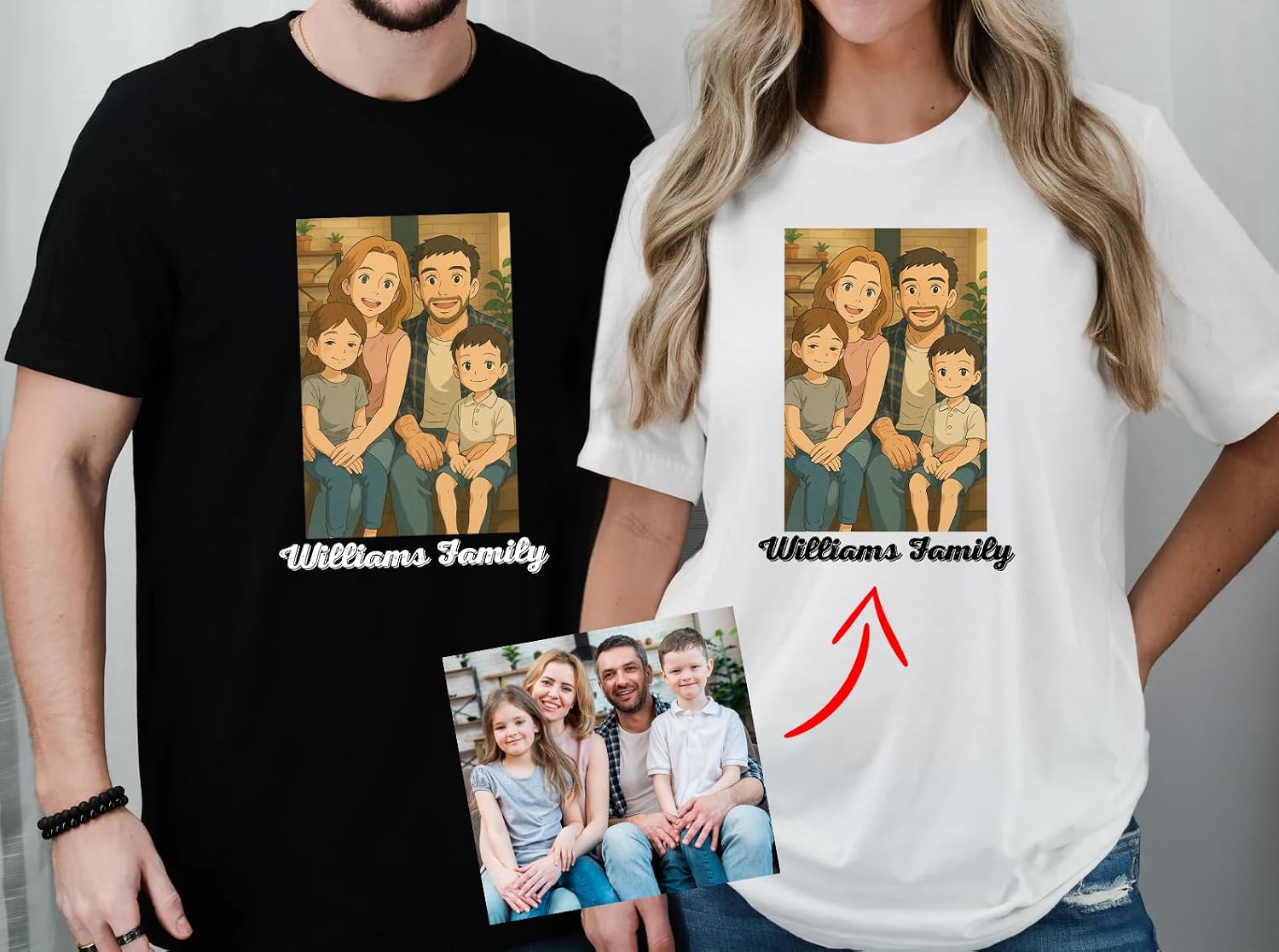 7th Hill Custom Anime Shirt Hoodie Sweatshirt, Add Your Photo or Design, Personalized Ghibli Gift for Men, Women, Mom, Dad, Family, Kids, Matching Outfits for Birthday, Mother’s Day