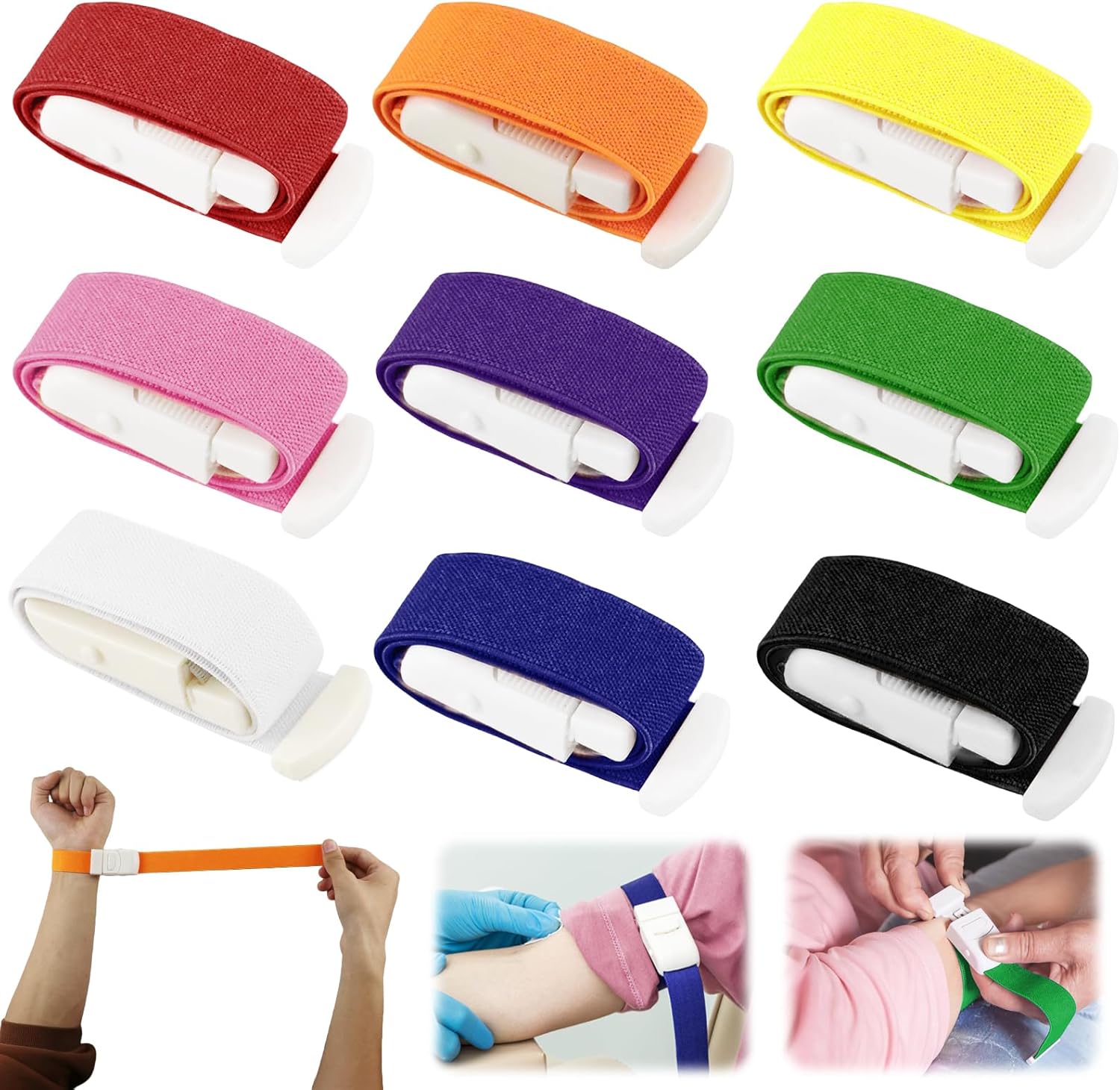 9 Pcs Tourniquets, Tourniquets for Nurses, Tourniquet First Aid