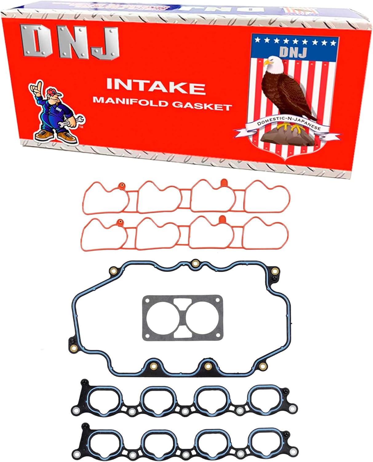 DNJ IG4136 Intake Manifold Gasket Set for 2003-2007 Ford Panoz Esperante Mustang 4.6L V8 32V DOHC 281cid