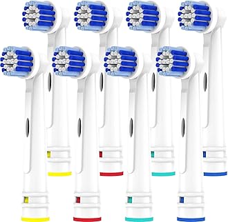 Replacement Toothbrush Heads Compatible with Oral B Braun, 8 Pack Professional Electric Toothbrush Heads Brush Heads Refill for Oral-B 7000/Pro 1000/9600/ 500/3000/8000