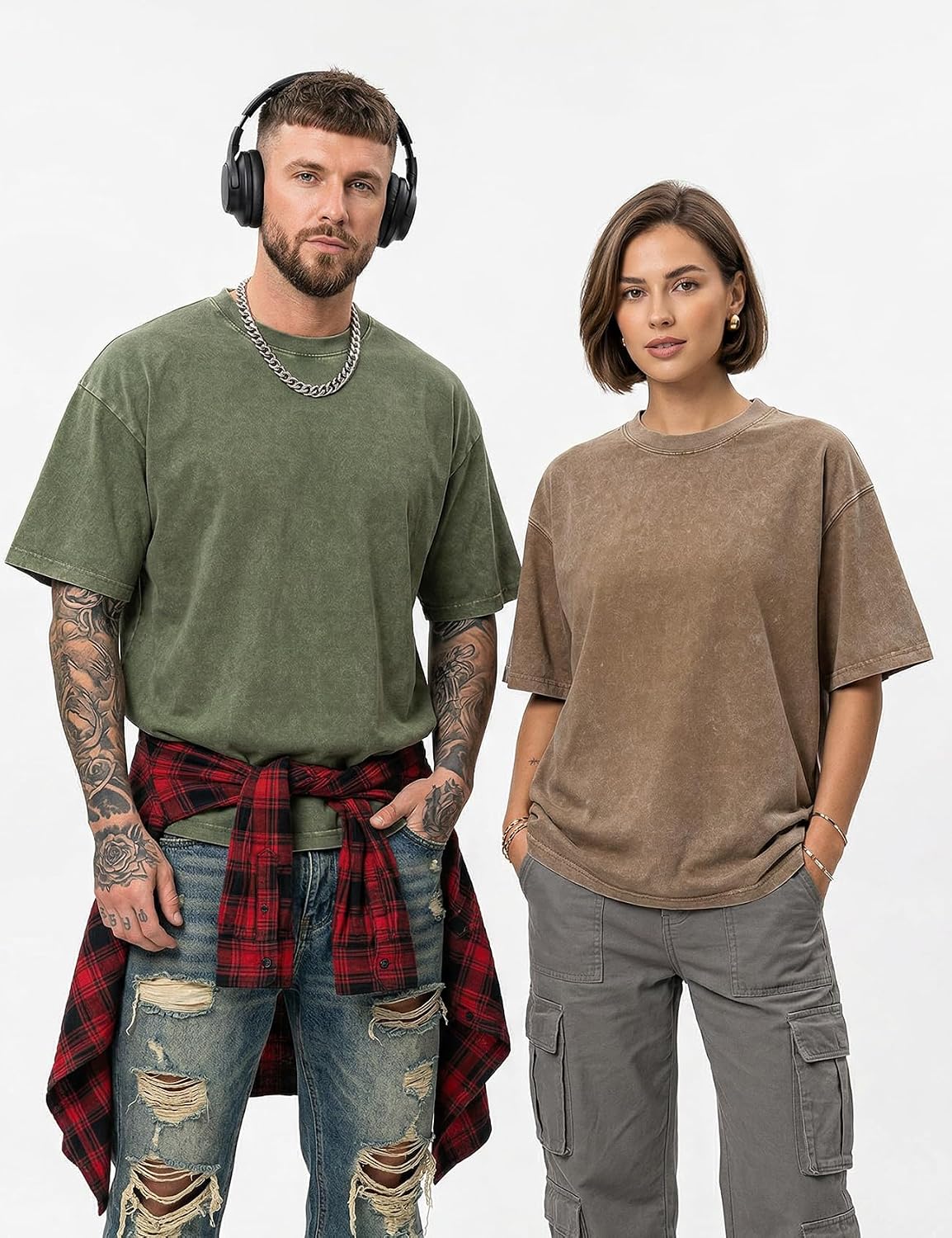 Arssm Men Oversized T Shirts Vintage Tee Loose Fit Short Sleeve Casual Streetwear Baggy Washed Unisex Tops