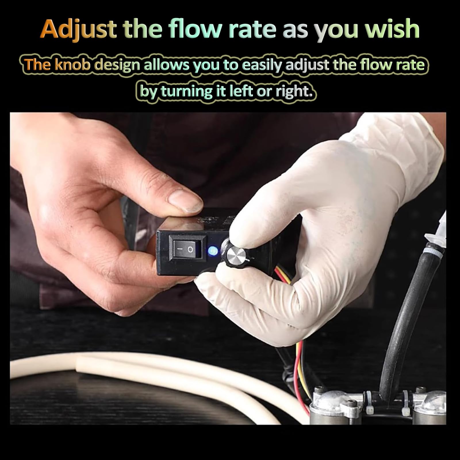 Minibomba De Vacío Sin Aceite, Bomba De Aire De Conversión De Frecuencia De 12 V CC Y 100 KPa, Caudal Ajustable De 10 L/min, Compatible con Filtración Al Vacío Y Aireación Convencional
