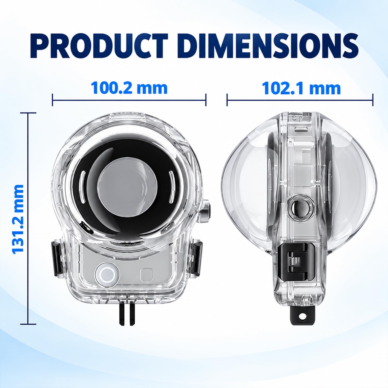 Funda de buceo invisible para DJI OSMO 360, resistente al agua hasta 60 m