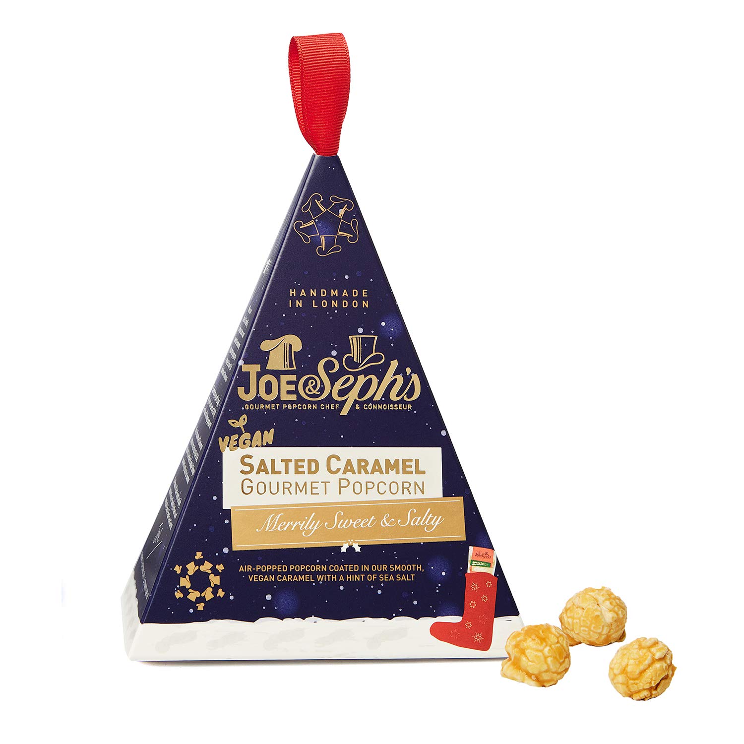 Joe & Seph's Vegan Salted Caramel Popcorn (4x80g), 1 Star Great Taste Award, gourmet popcorn, air-popped popcorn, popcorn bag, popcorn for a party, sweet popcorn