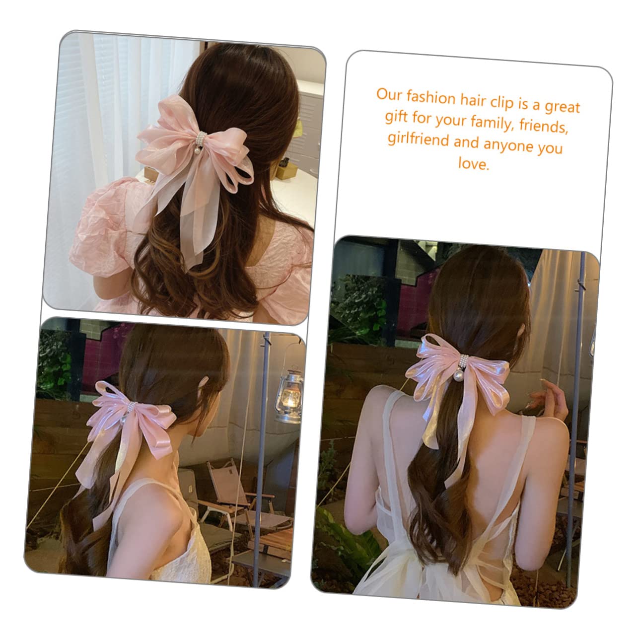 MAGICLULU 10 Piezas lazo para el pelo lazos para el cabello de las niñas minipinza para el cabello hair clips horquillas moño pasadores de pelo pinzas de cabello pearls hair accessories niño
