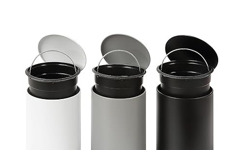 Miniatura 4 de SunnyPoint Bote de basura de 0.8 galones con cubo interior de plástico baño, oficina, cocina y dormitorio con paso y cierre lento (BLK)