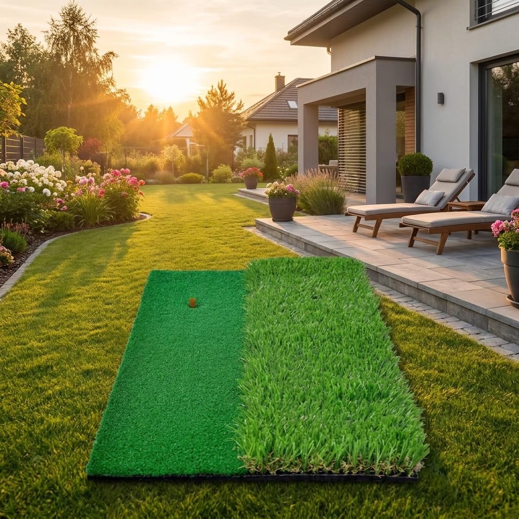 Alfombra de Golf 30x60cm, tapete de práctica portátil para Interior, Esterilla de o con Base Antideslizante de EVA