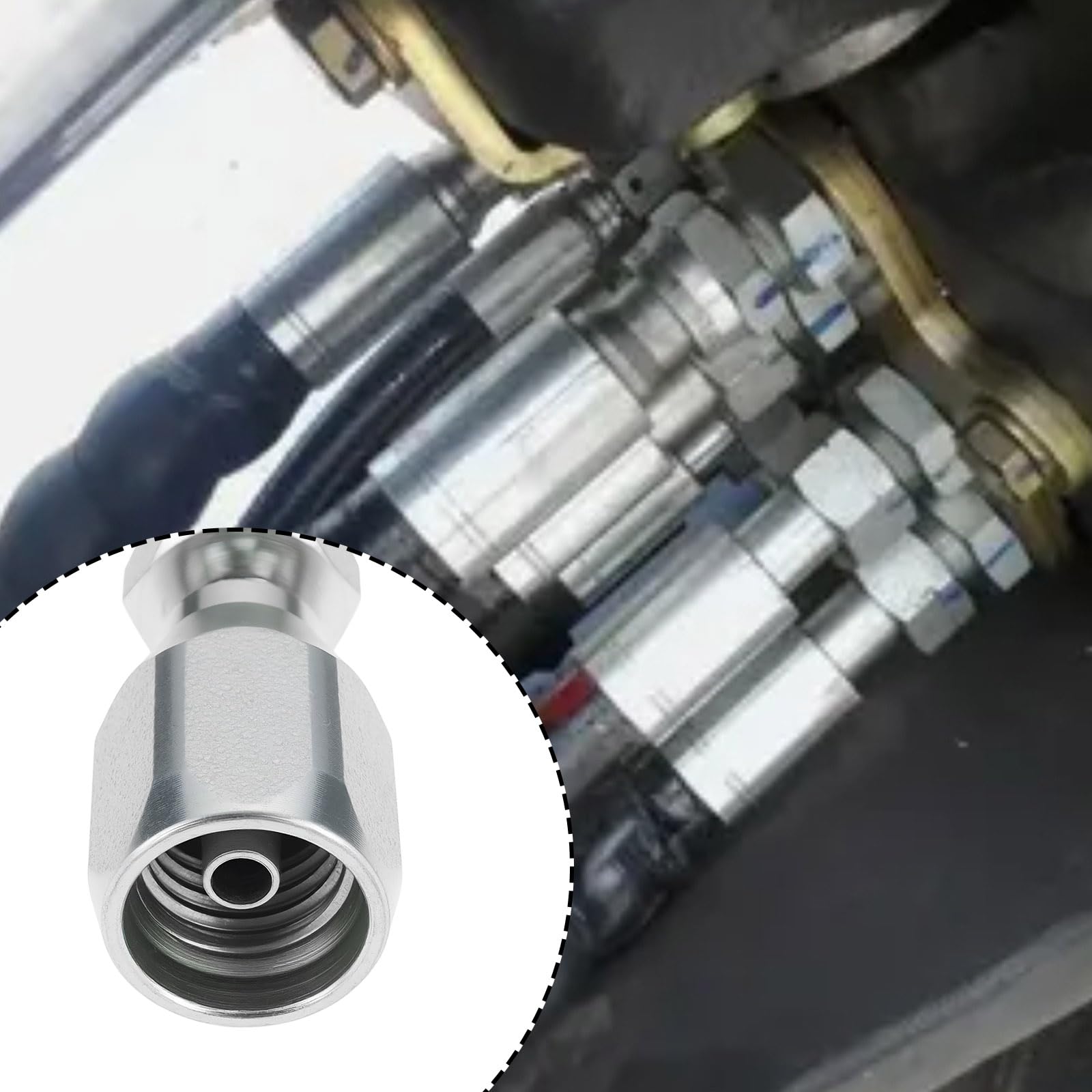 OTOTEC accesorios de manguera hidráulica reutilizables BSP 1/4 pulgadas R1T 1SN