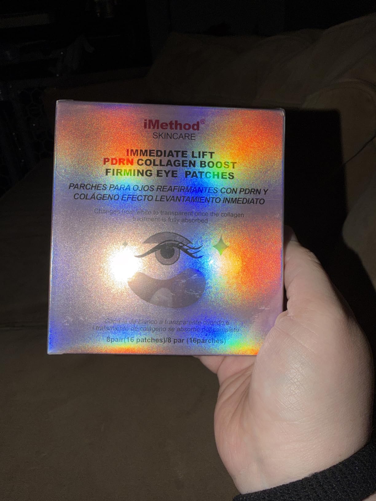 iMethod PDRN Collagen Boost Eye Patches - Under Eye Mask, Instant Lift Eye Mask for Reduce Fine Lines & Wrinkles, Firming Under Eye Patches for Dark Circles, Puffy Eyes, Eye Bags, 8 Pairs