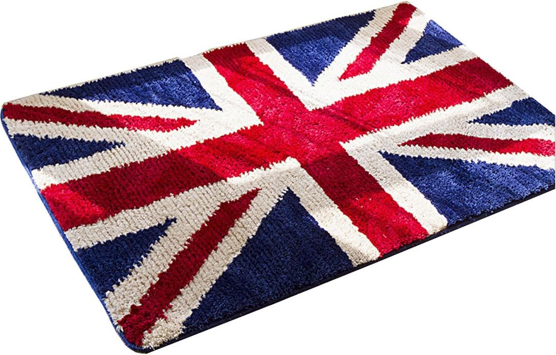Tandi Assorted Size of Union Jack Great Britain English Flag Soft Floor Rug Mat Carpet (40x60 CM)