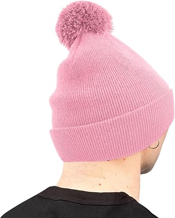 Beechfield Original Pom Pom Beanie (One Size) (Dusky Pink)