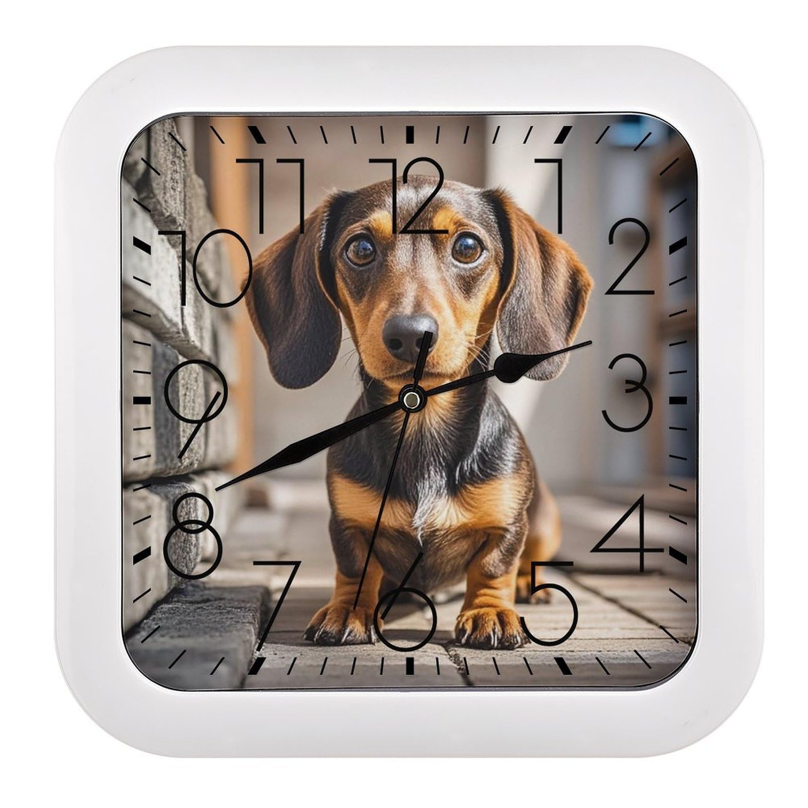 Horloge murale teckel silencieuse pour supprimer le tic-tac agaçant
