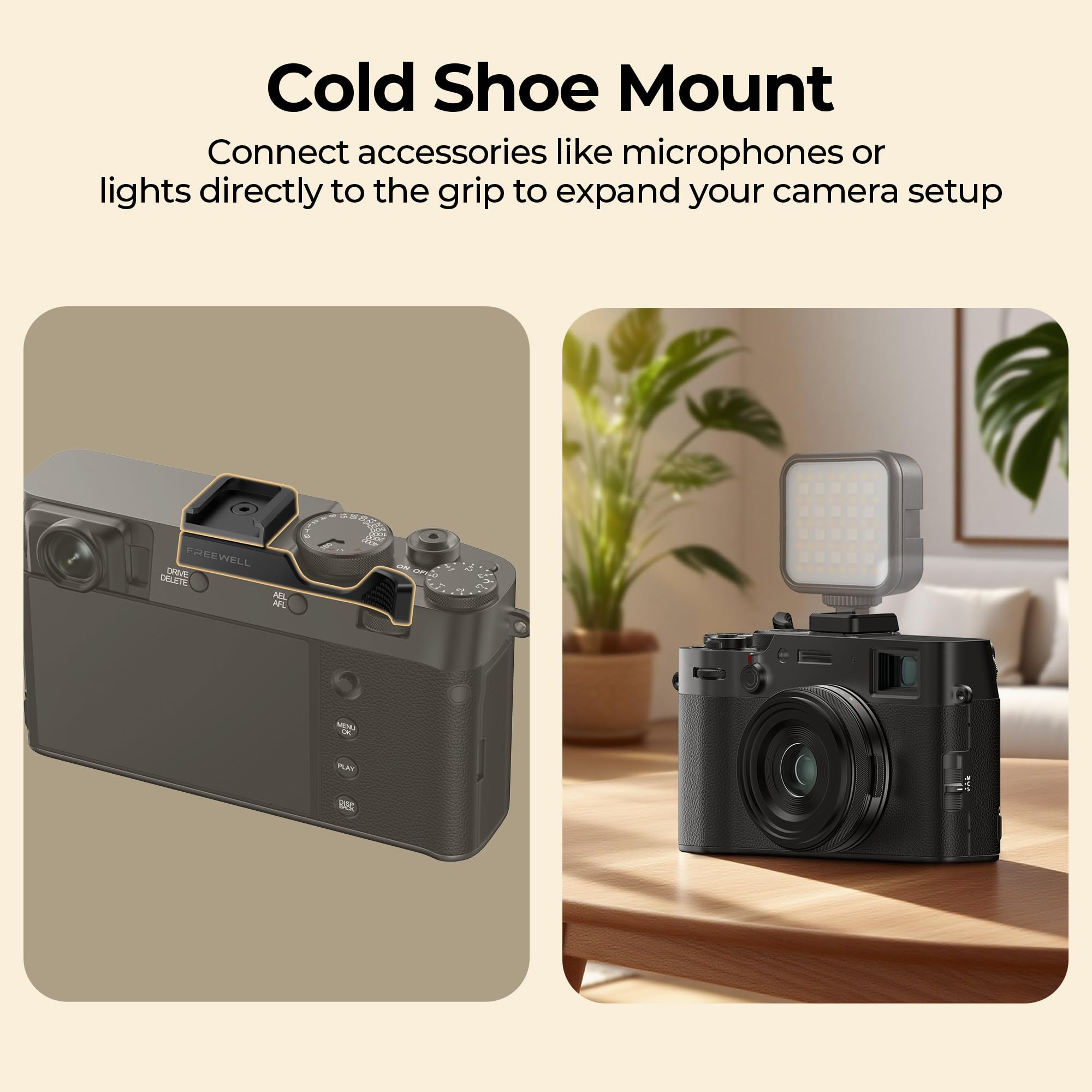 Amazon | Freewell サムグリップ Fuji X100VI用 コールドシュー 