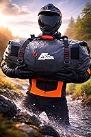 Vista 7 de Bolsa de lona impermeable de 120 litros – Bolsa seca de grado marino con correas de amarre para motocicleta, touring, canotaje, camping sello