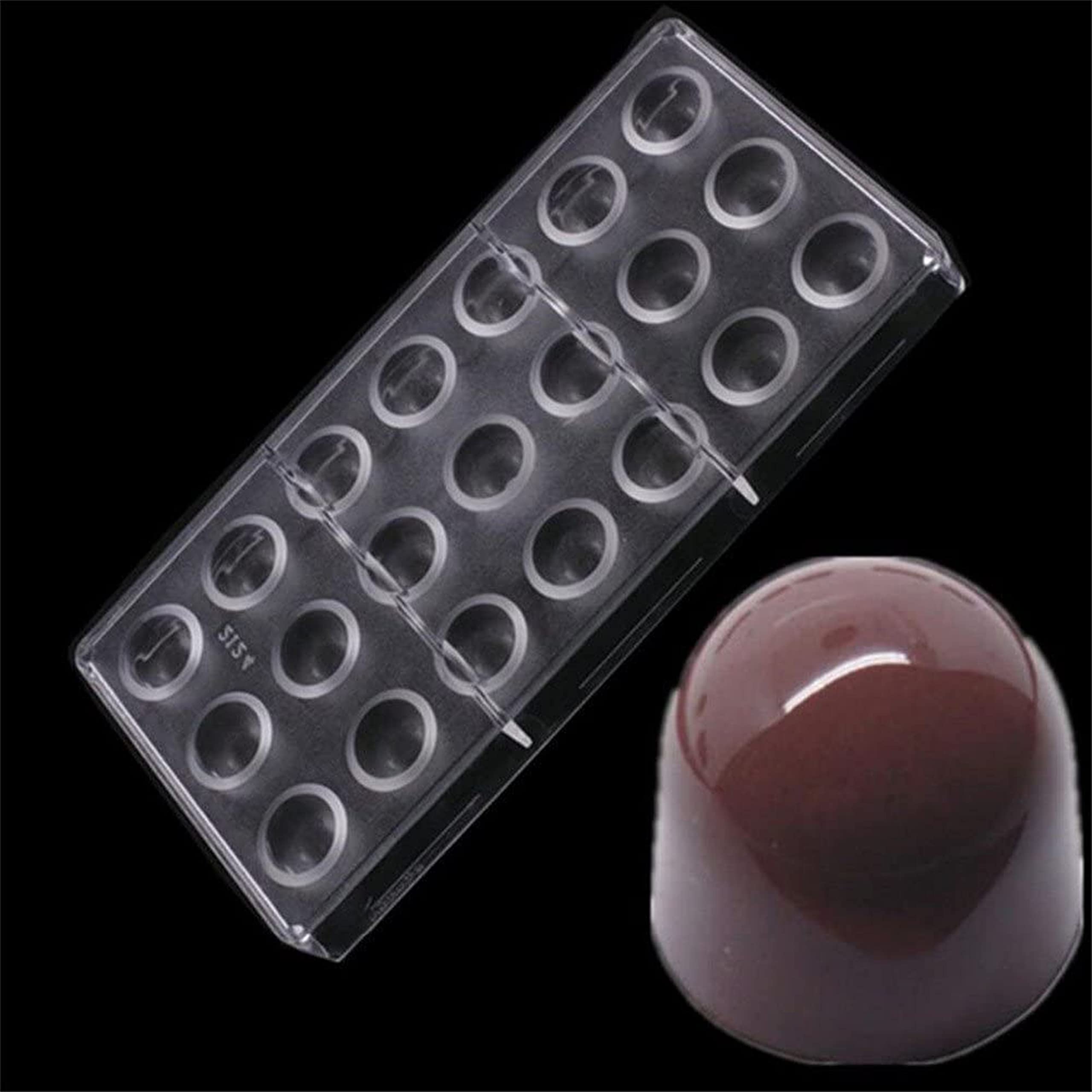 UG LAND INDIA Semicircle Shape 3D Clear Polycarbonate Chocolate Mold Jelly Candy Making Mold DIY Chocolate Moulds Sweet Candy Mold Sugarcraft Fondant Baking Mold Chocolate Baking Tools